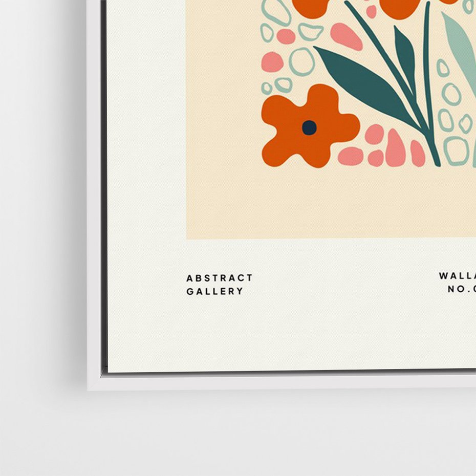 Obraz w ramie 50x70 - Refleksje Kolorowych Tajemnic - kwiaty, kompozycja - rama biała