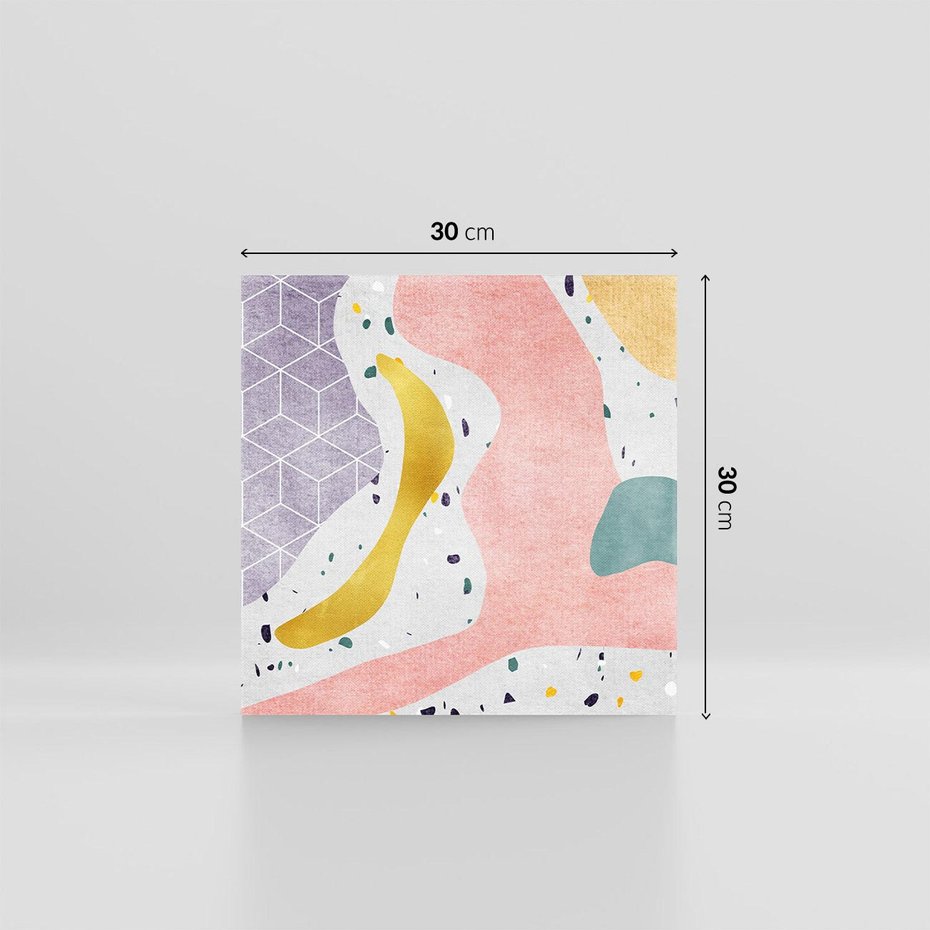 Obraz na płótnie 30x30 - Eklektyczny Mix - kolaż, pastelowe abstrakcyjne plamy