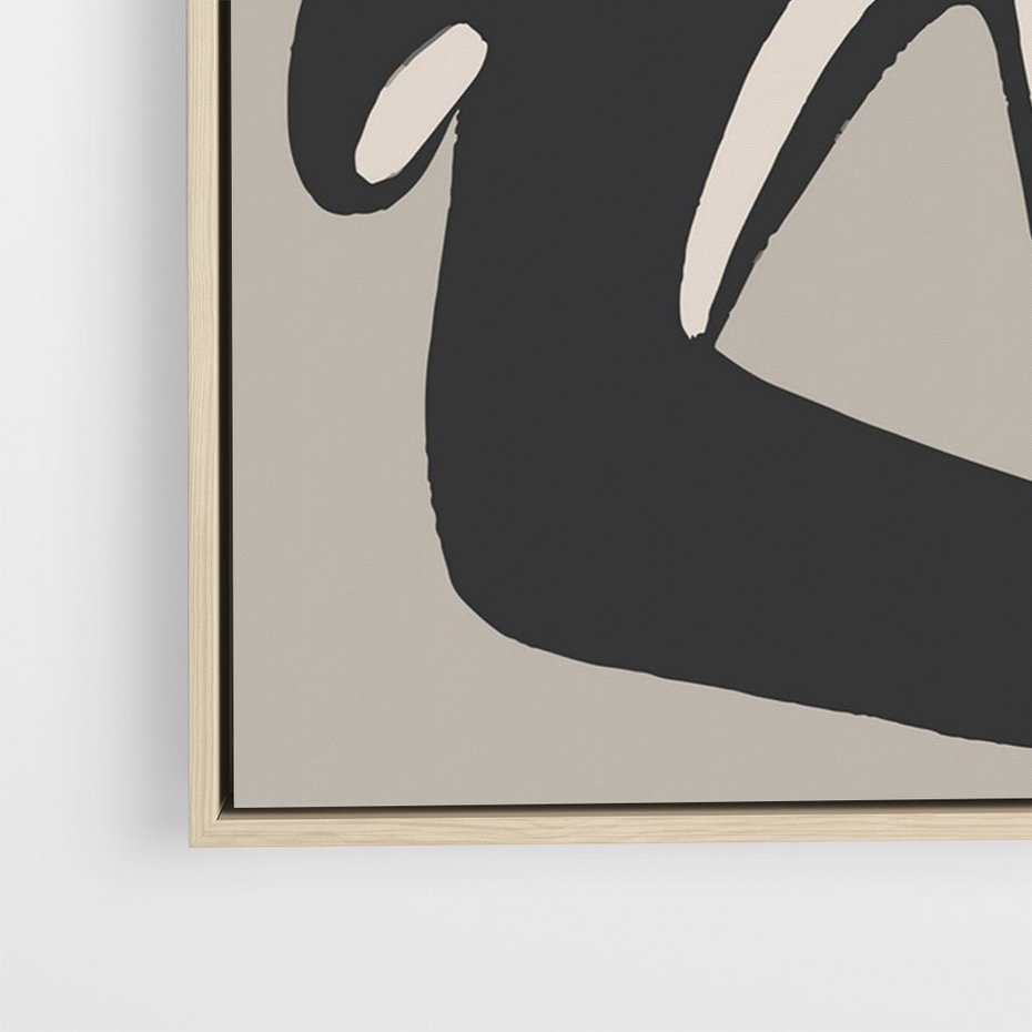 Obraz w ramie 80x120 - Konturujące Struktury - skandynawska sztuka, królik - rama drewno