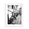 Plakat w ramie 50x70 - Rower w Kontraście - rower, czarno - rama biała