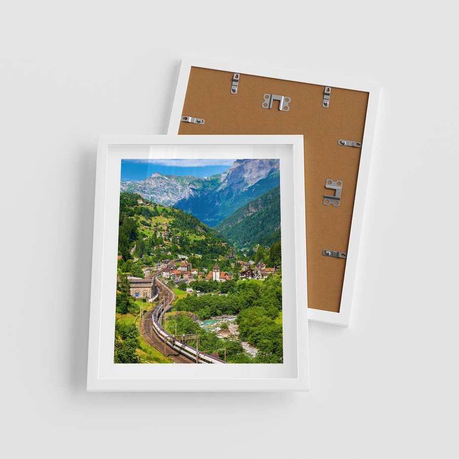 Plakat w ramie 40x50 - Magiczne Horyzonty - pejzaż, perspektywa - rama biała