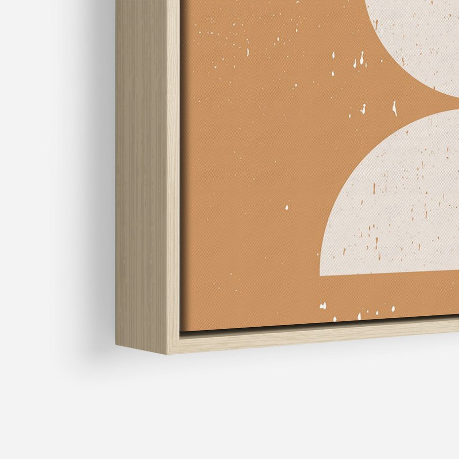 Obraz w ramie 70x100 - Podróżne Echa - mid century styl, nowoczesna grafika - rama drewno