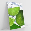 Obraz na płótnie 80x120 - Świeże limonki - limonki, woda