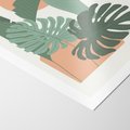 Plakat bez ramy 30x40 - Abstrakcyjne Tropiki - liście, rośliny tropikalne w graficznym stylu
