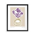 Plakat w ramie 40x50 - Migocące Anomalie - abstrakcyjne liście, kwiaty tropikalne w wazonie - rama czarna