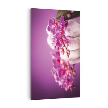 Obraz na płótnie 80x120 - Relaksująca orchidea w spa - spa, orchidea