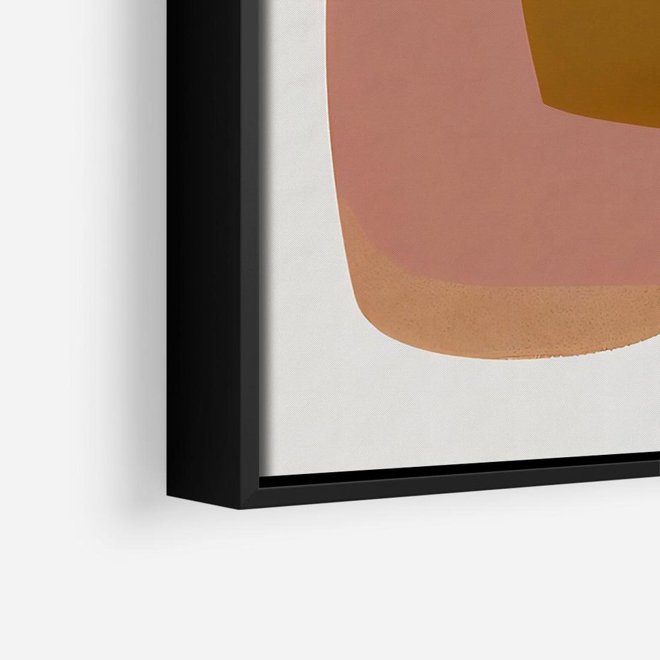 Obraz w ramie 70x50 - Emocje w akwarelach - geometryczne dziwne kształty, turkusowy - rama czarna