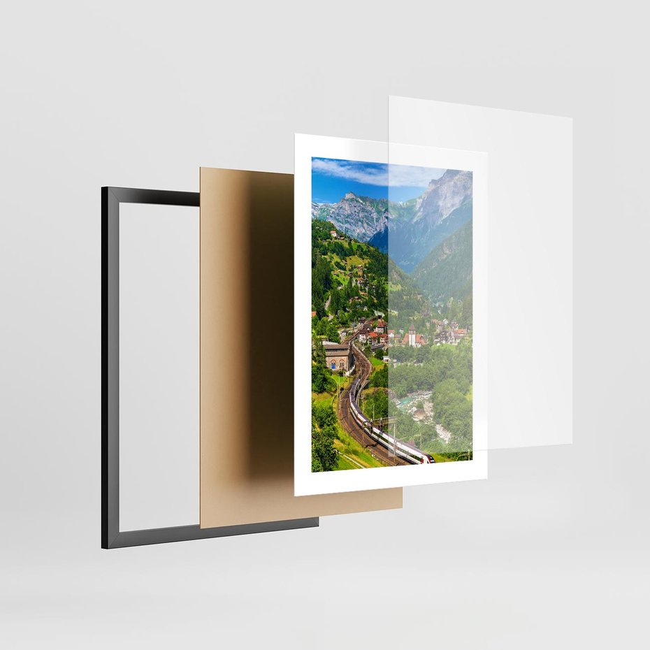 Plakat w ramie 30x40 - Magiczne Horyzonty - pejzaż, perspektywa - rama czarna