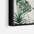 Obraz w ramie 70x50 - Tropikalne Akwarele - tropikalne liście, akwarela - rama czarna