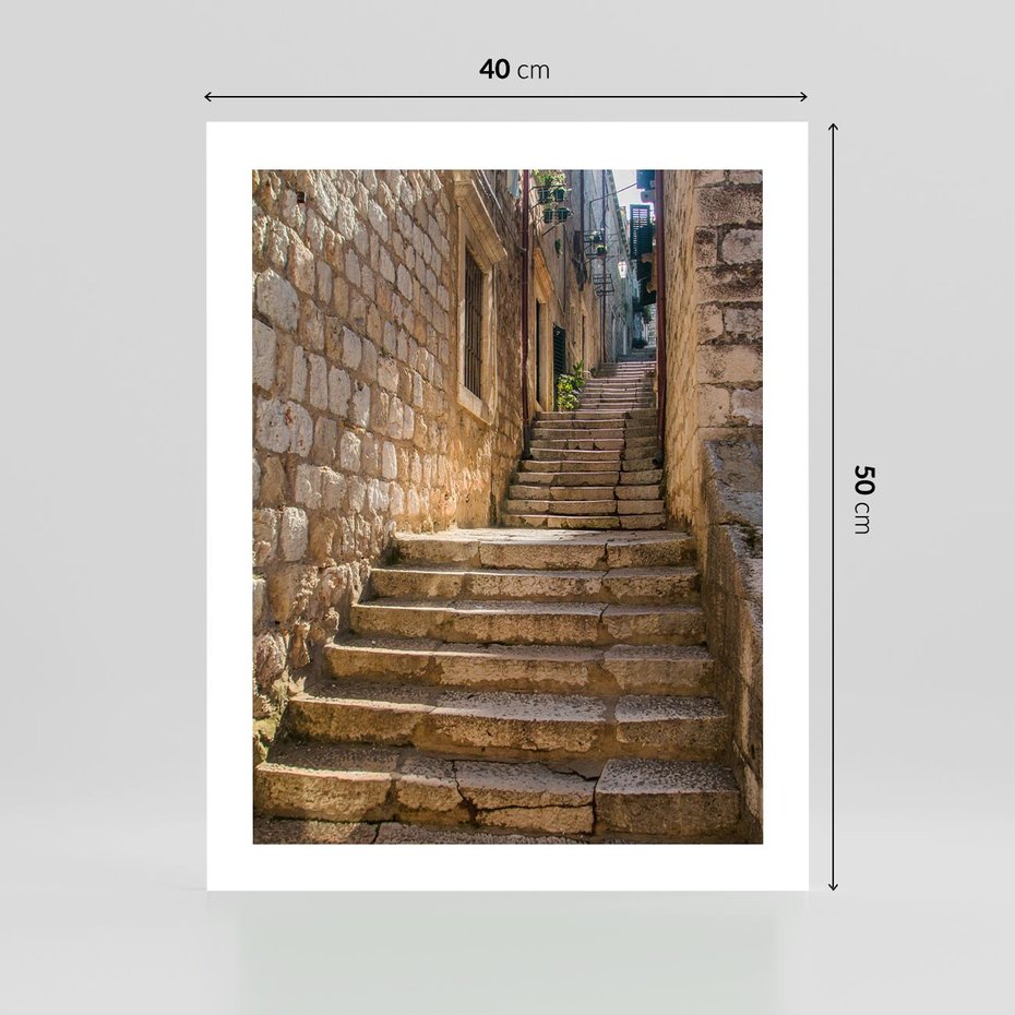 Plakat bez ramy 40x50 - Uliczka: perspektywa miejskiego krajobrazu - uliczka, perspektywa