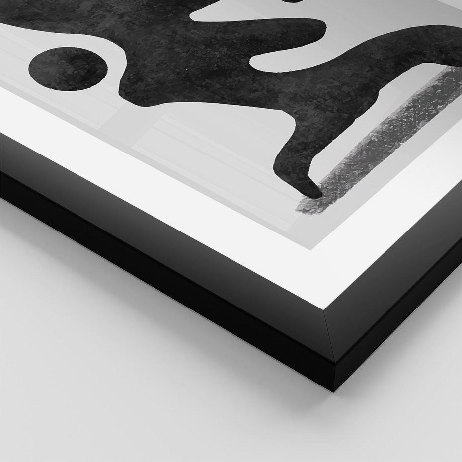 Zestaw obrazy w ramie 30x40 galeria - Nowoczesne, minimalistyczne, grafiki - rama czarna