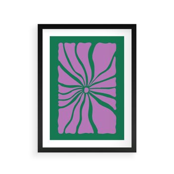 Plakat w ramie 40x50 - Bezczasowe Impresje - abstrakcyjny plakat, boho styl - rama czarna