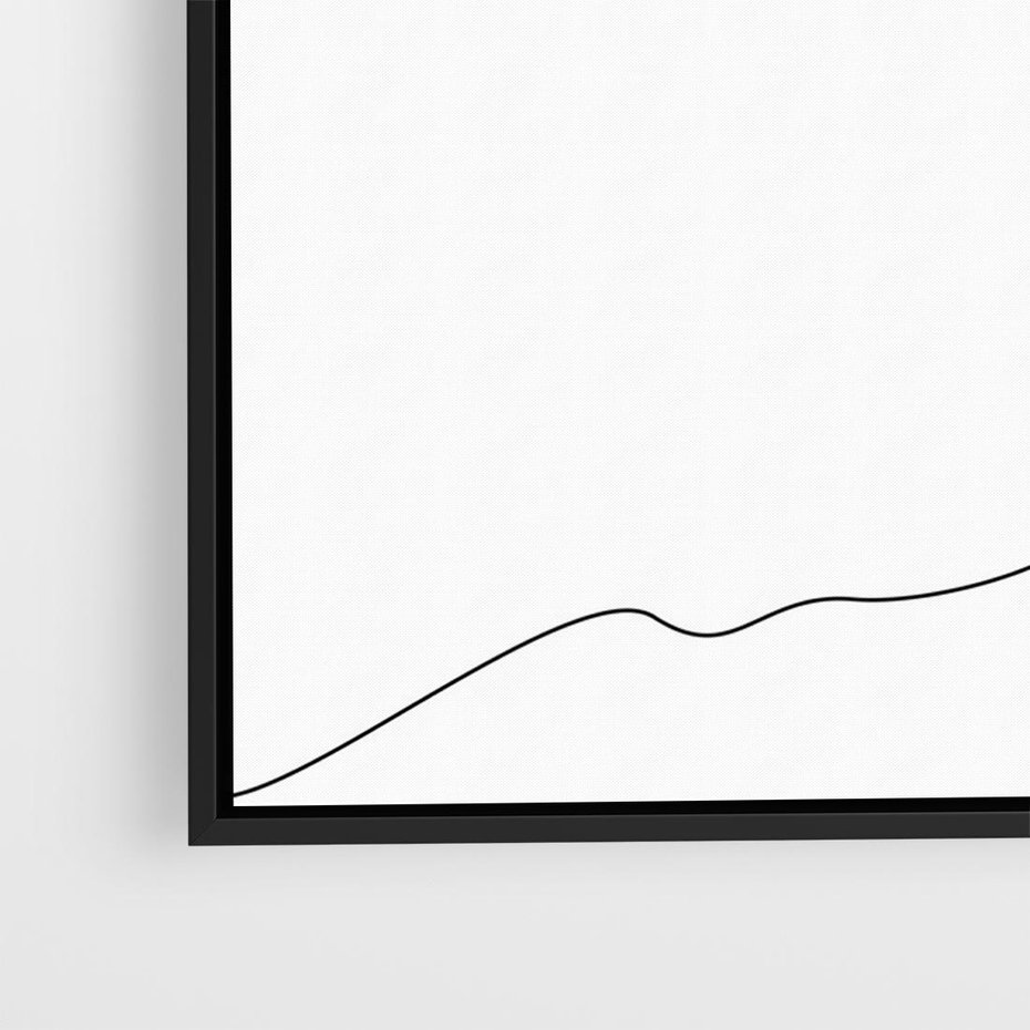 Obraz w ramie 70x50 - Minimalistyczna Przejażdżka - szkic, minimalizm - rama czarna