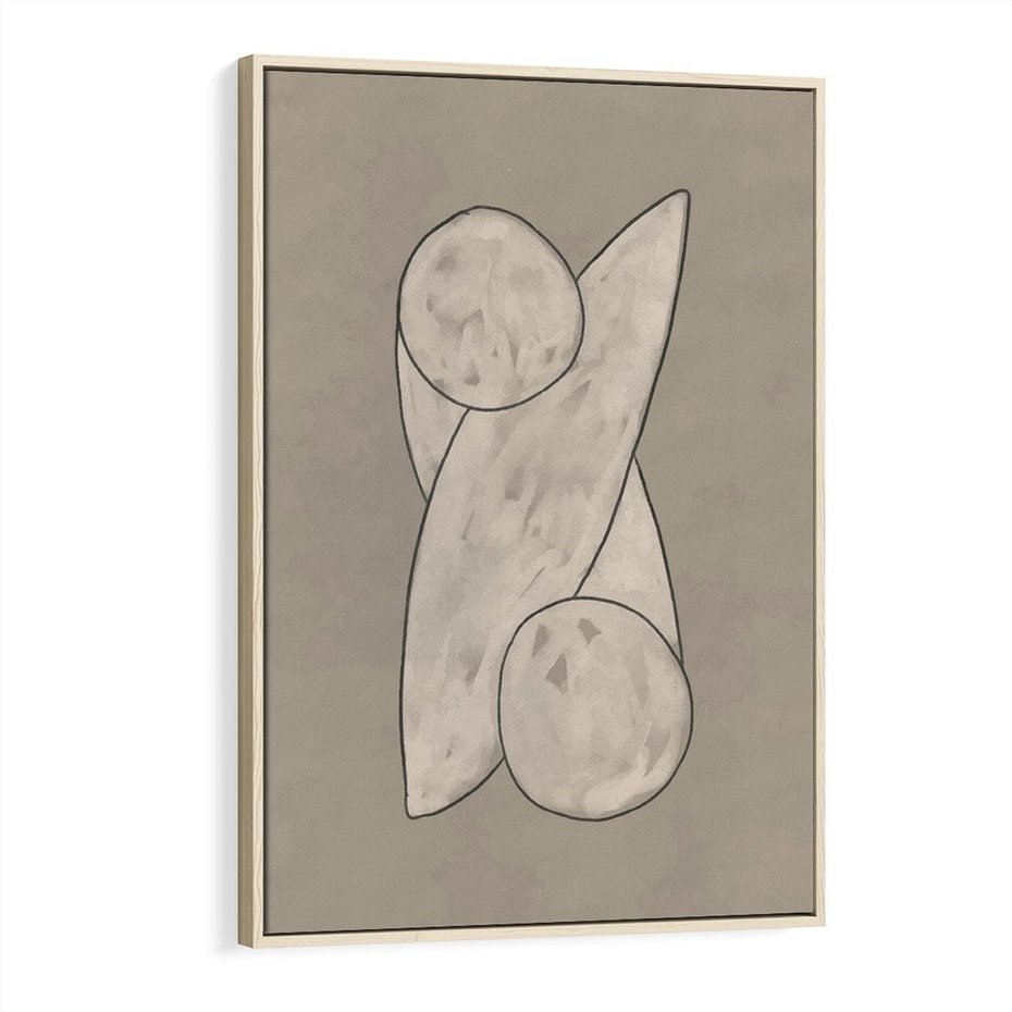 Obraz w ramie 70x100 - Zaklęte Anomalie - nowoczesna geometryczna sztuka, loftowe wnętrze - rama drewno