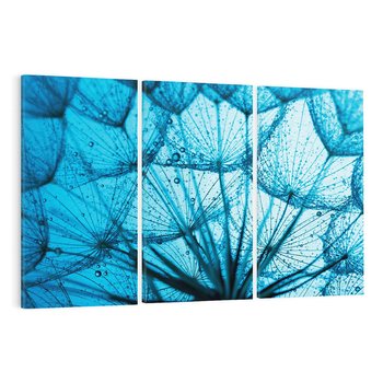 Obraz na płótnie 120x80 - Lekkość dmuchawca wśród kwiatów - dmuchawiec, kwiaty