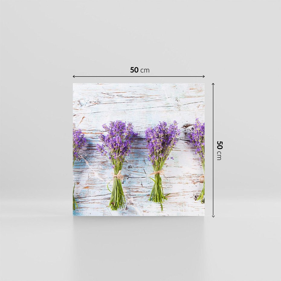 Obraz na płótnie 50x50 - Urok lawendowych pól - lawenda, kawiaty