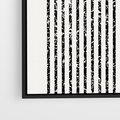 Obraz w ramie 50x70 - Księga Wibracji - abstrakcyjne czarno białe formy, minmalizm - rama czarna