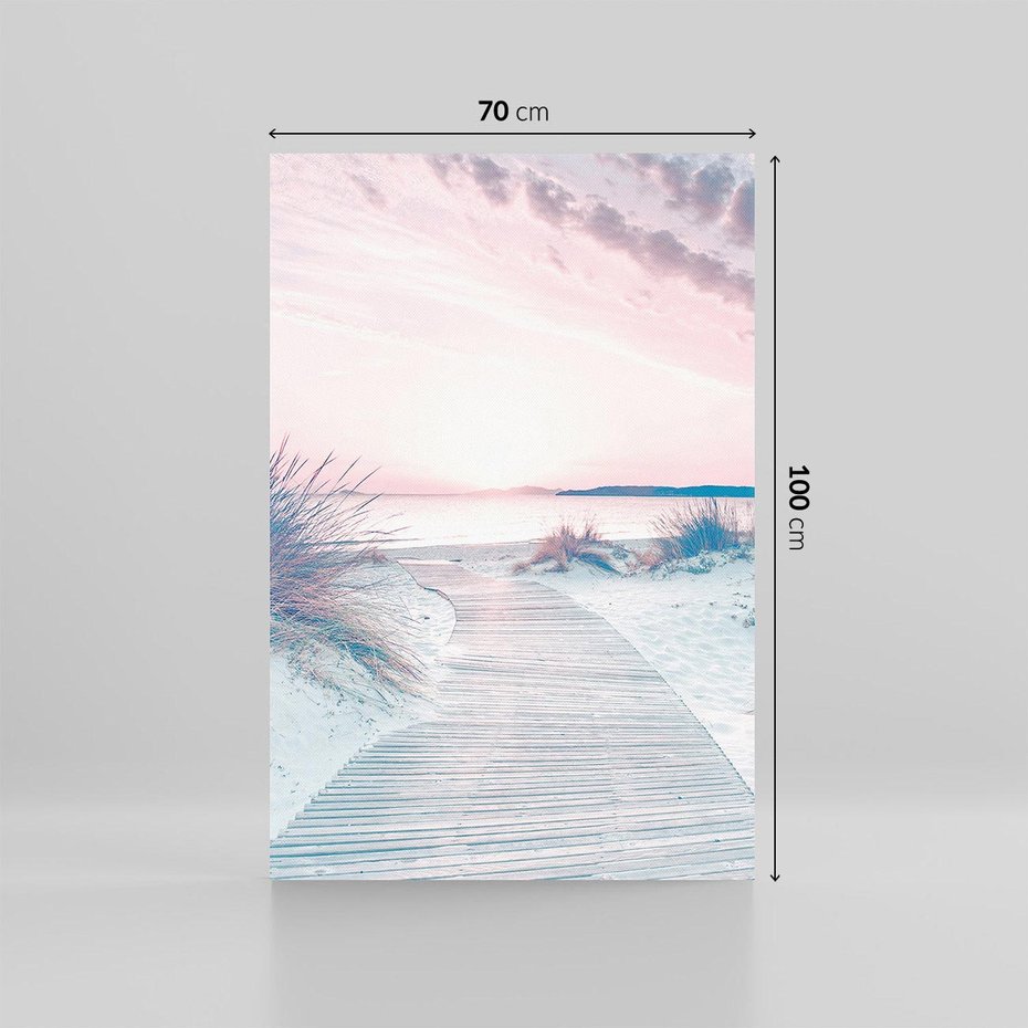 Obraz na płótnie 70x100 - Magia Zachodu Słońca - fotografia, stonowane kolory