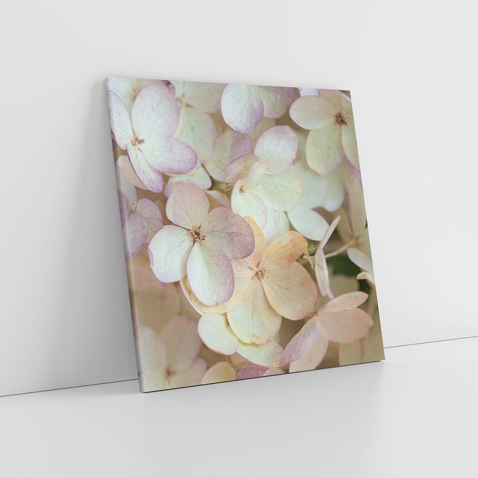 Obraz na płótnie 60x60 - Kwiatowy taniec - kwiaty, hortensje