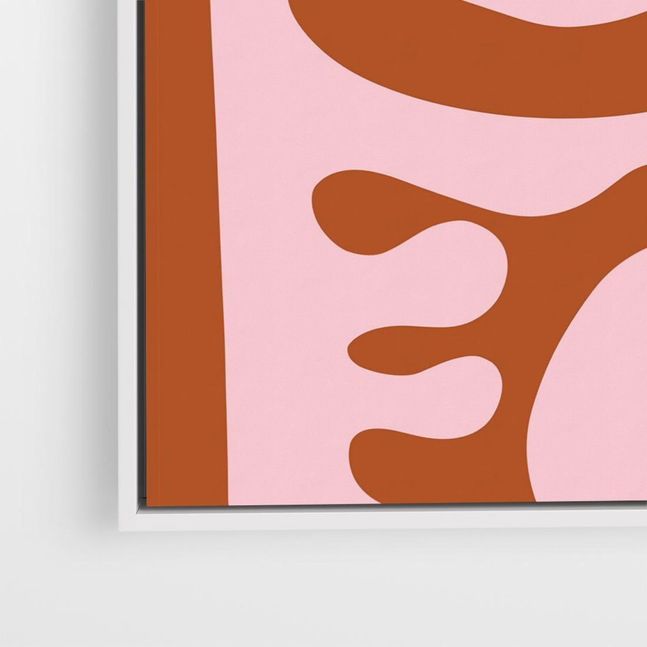 Obraz w ramie 80x80 - Migotliwe Boho Marzenia - abstrakcyjny obraz, plakat - rama biała