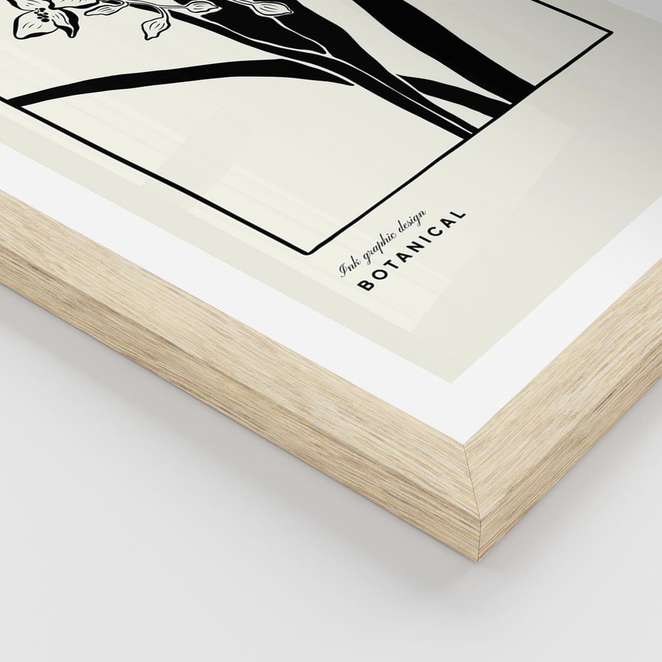 Plakat w ramie 30x40 - Symfonia kwiatowej ekspresji - kwiat, grafika - rama drewno