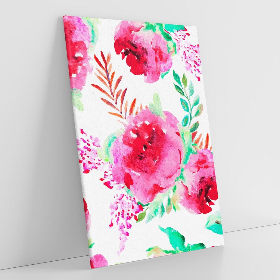 Obraz na płótnie 50x70 - Delikatna Akwarela - kwiaty, akwarela