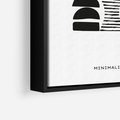Obraz w ramie 50x70 - Taniec Dziwacznych Kresek - minimalistyczny plakat, czarno biały - rama czarna