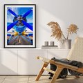 Plakat bez ramy 30x40 - Śmigłowiec indygo - samolot, śmigło