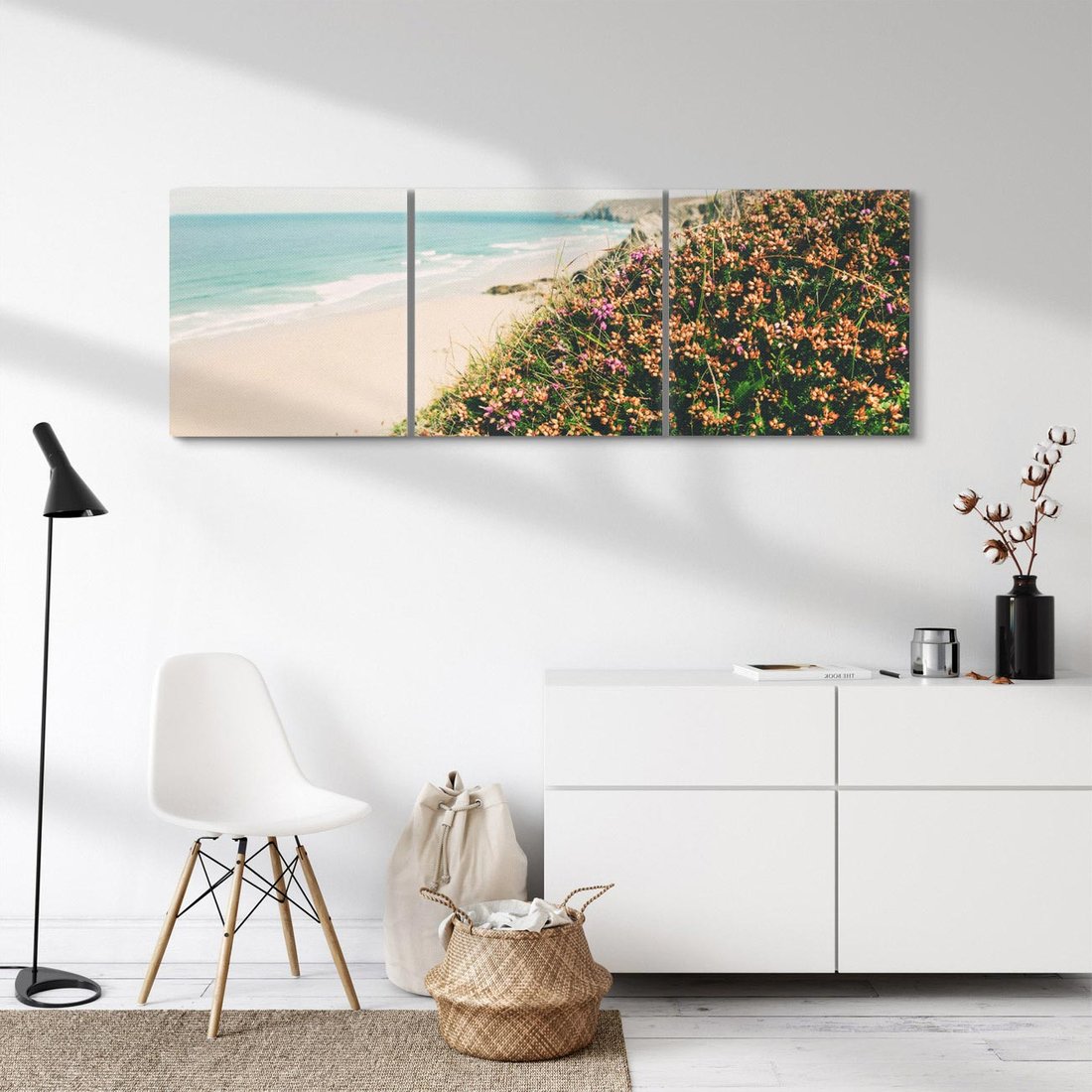 Obraz na płótnie 90x30 - Perspektywa Klifu - fotografia, ocean