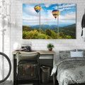 Obraz na płótnie 120x80 - Balony w górach: spektakularne widoki - balony, góry
