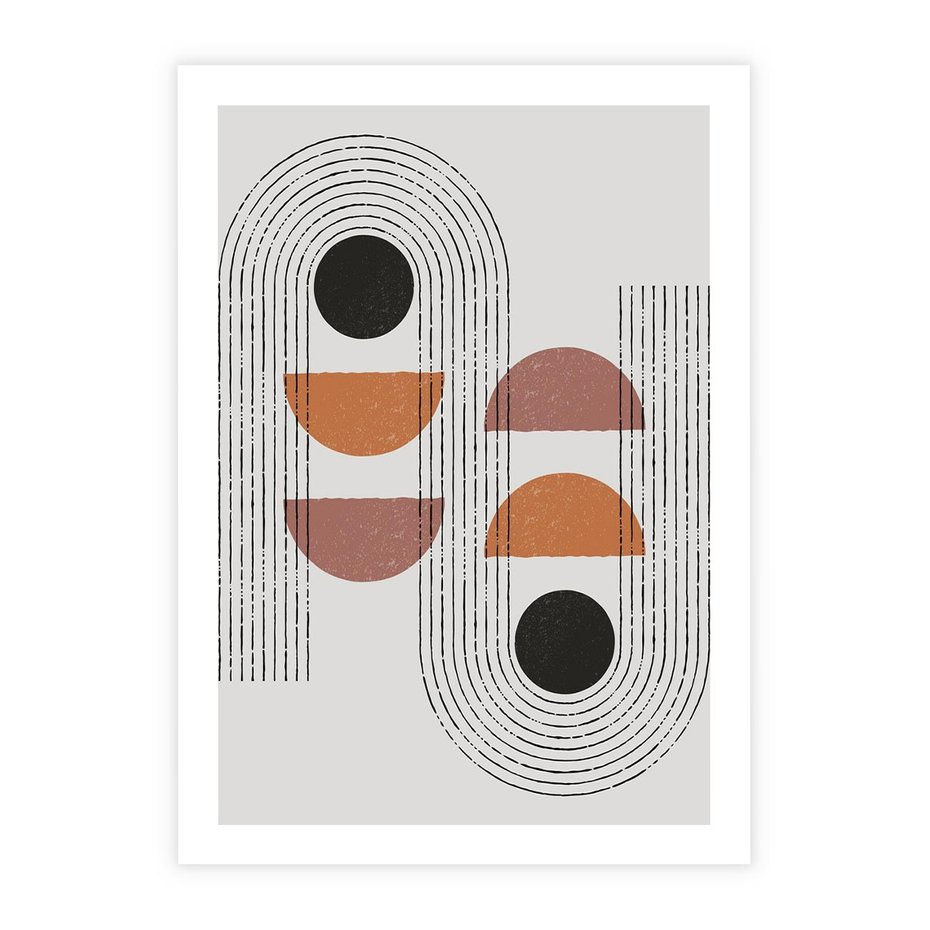 Plakat bez ramy 30x40 - Nowoczesna Abstrakcja - geometria, grafika