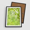Plakat w ramie 50x70 - Zielone liście natury - liści, zieleń - rama czarna