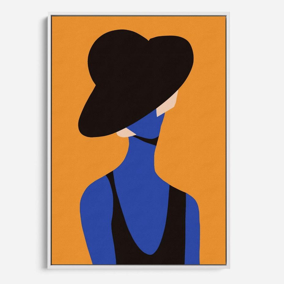 Obraz w ramie 70x100 - Zaklęte Zniknięcie - sztuka nowoczesna, plakat - rama biała