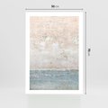 Plakat bez ramy 50x70 - Obraz Starej Ściany z Delikatnymi Odcieniami - ściana, stara ściana