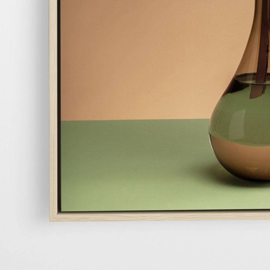 Obraz w ramie 50x70 - Wyjątkowy monstera - monstera, liść - rama drewno