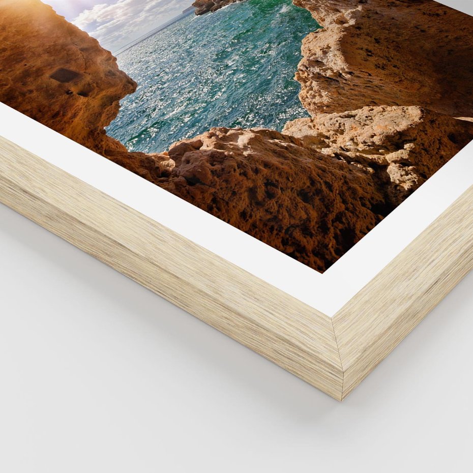 Plakat w ramie 40x50 - Potęga Natury - morze, klify - rama drewno