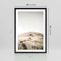 Plakat w ramie 50x70 - Wzgórze w Odcieniach Sepii - wzgórze, trawy - rama czarna