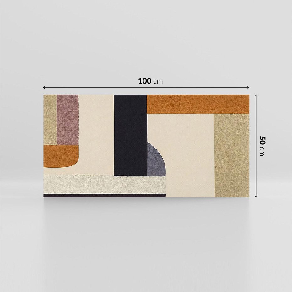 Obraz na płótnie 100x50 - Nowoczesne Brązy - geometryszne pasy, nowoczesny styl