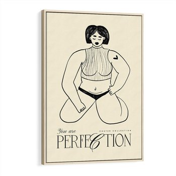 Obraz w ramie 70x100 - Refleksje Przejmujących Myśli - rysunek, plakat - rama drewno