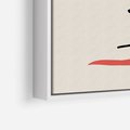 Obraz w ramie 50x70 - Rozbijające Symfonie Form - abstrakcyjny obraz, przypomina twarz - rama biała