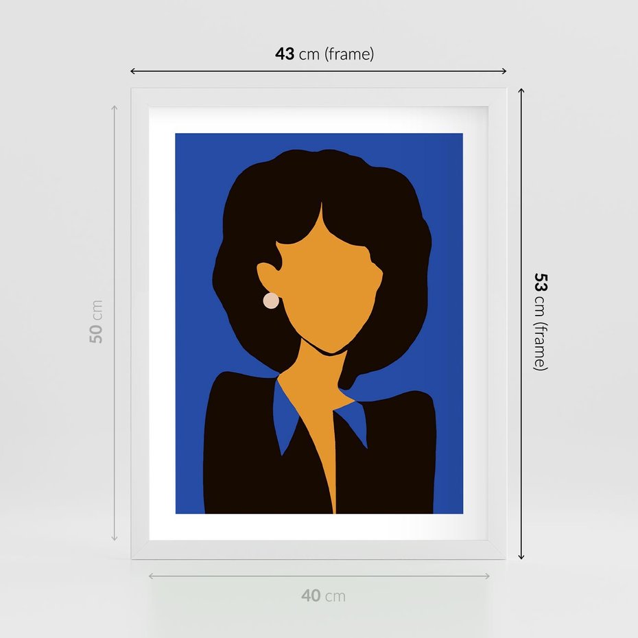 Plakat w ramie 40x50 - Modernistyczne Wibracje - sztuka nowoczesna, plakat - rama biała