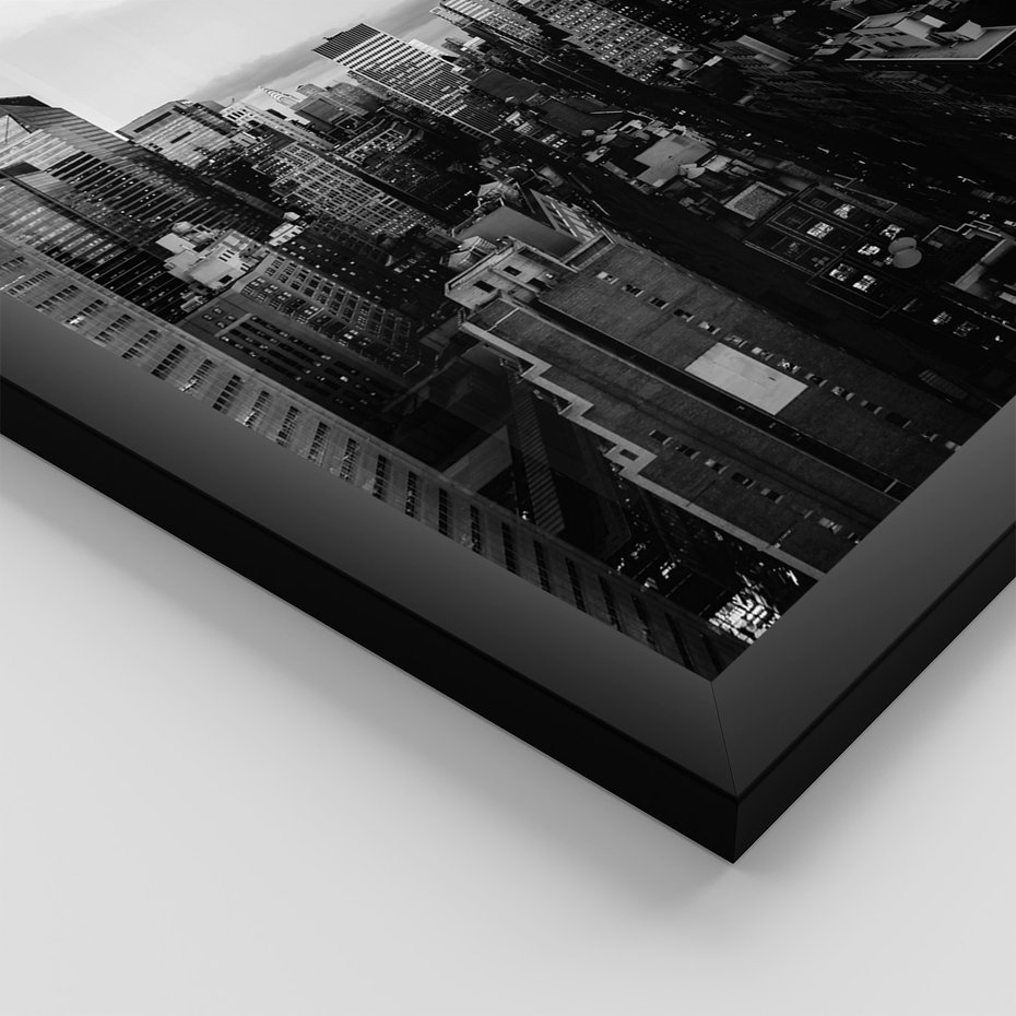 Zestaw obrazy w ramie 30x40 galeria - Czarno, białe, miasto, Nowy, Jork - rama czarna