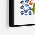 Obraz w ramie 70x100 - Splątane Granice - kwiaty, sztuka nowoczesna - rama czarna
