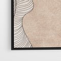 Obraz w ramie 50x70 - Symfonia uczuć i kształtów - delikatna kompozycja, falujące linie - rama czarna