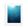 Plakat w ramie 40x50 - Gra Bąbelków - woda, bąbelki - rama biała
