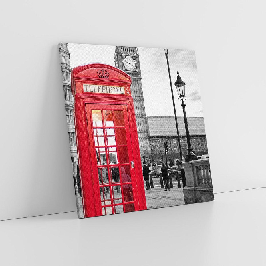Obraz na płótnie 60x60 - Budka w Londynie - Londyn, budka