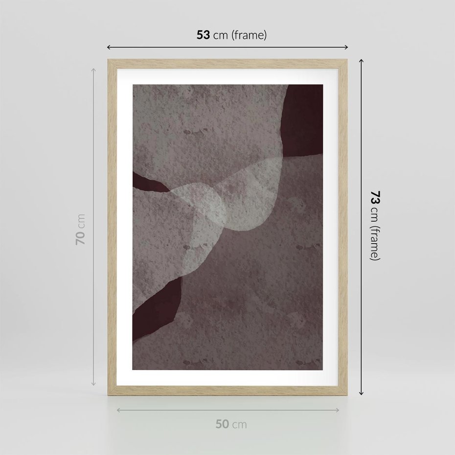 Plakat w ramie 50x70 - Obce Odcienie - mroczny plakat, nowoczesne wnętrza - rama drewno