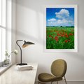 Plakat bez ramy 30x40 - Kolorowa łąka pełna maku - łąka, maki