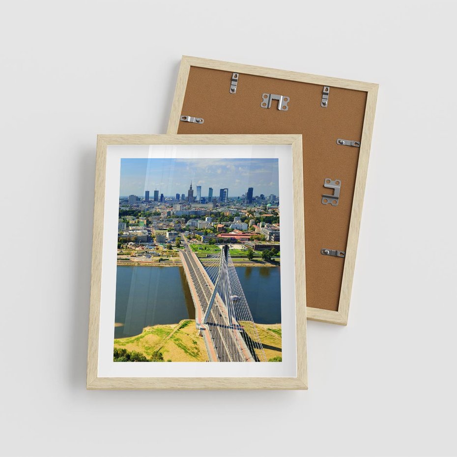 Plakat w ramie 40x50 - Most w metropolii - most, miato - rama drewno