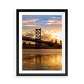 Plakat w ramie 50x70 - Most w mieście - most, miasto - rama czarna